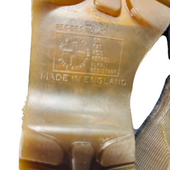 Dr Martens Mary Jane Size 4 T-strap Polley  platform double sole Black Leather - Picture 11 of 13